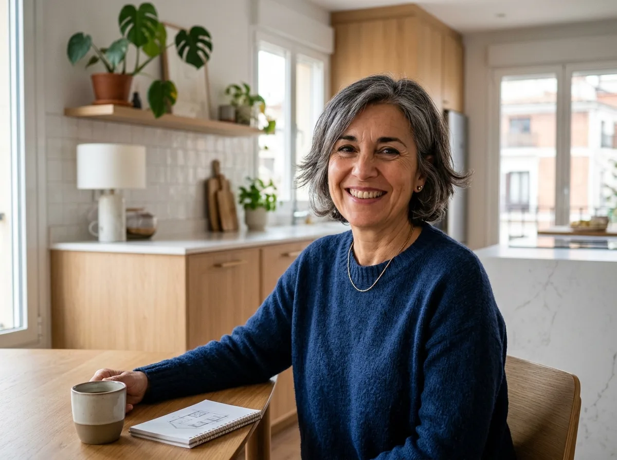 Foto de perfil de Patricia L., cliente satisfecha de reformas en Madrid, mujer adulta sonriendo